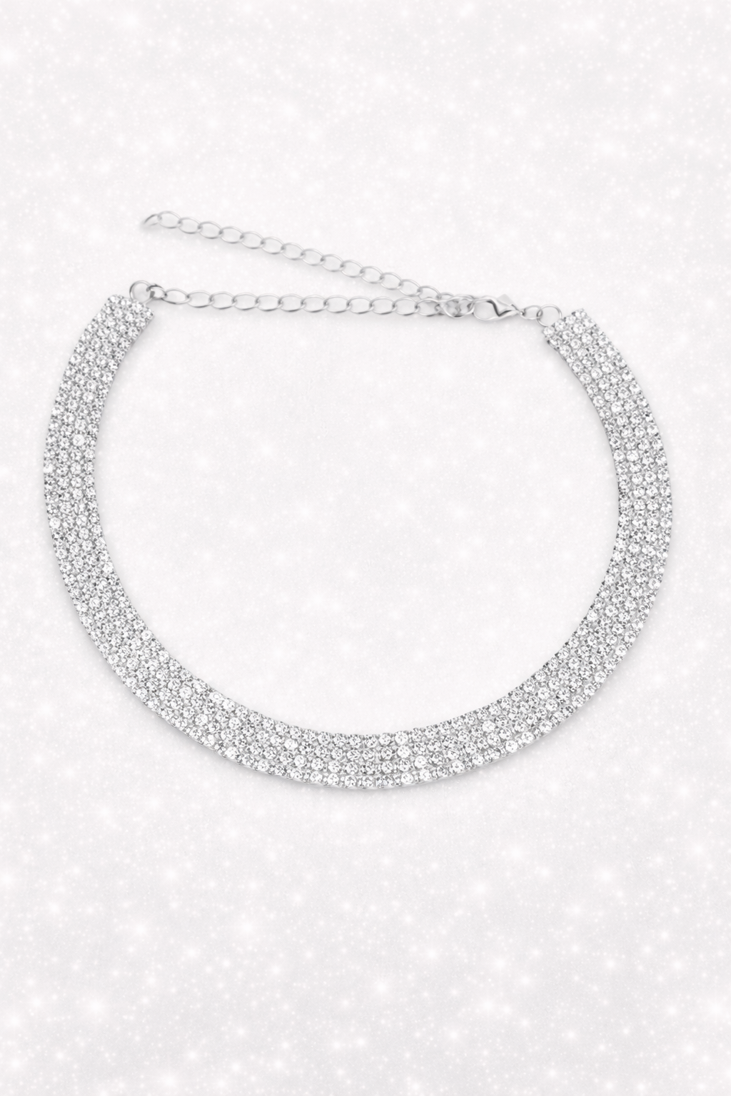 Collana Choker Glitter Argento