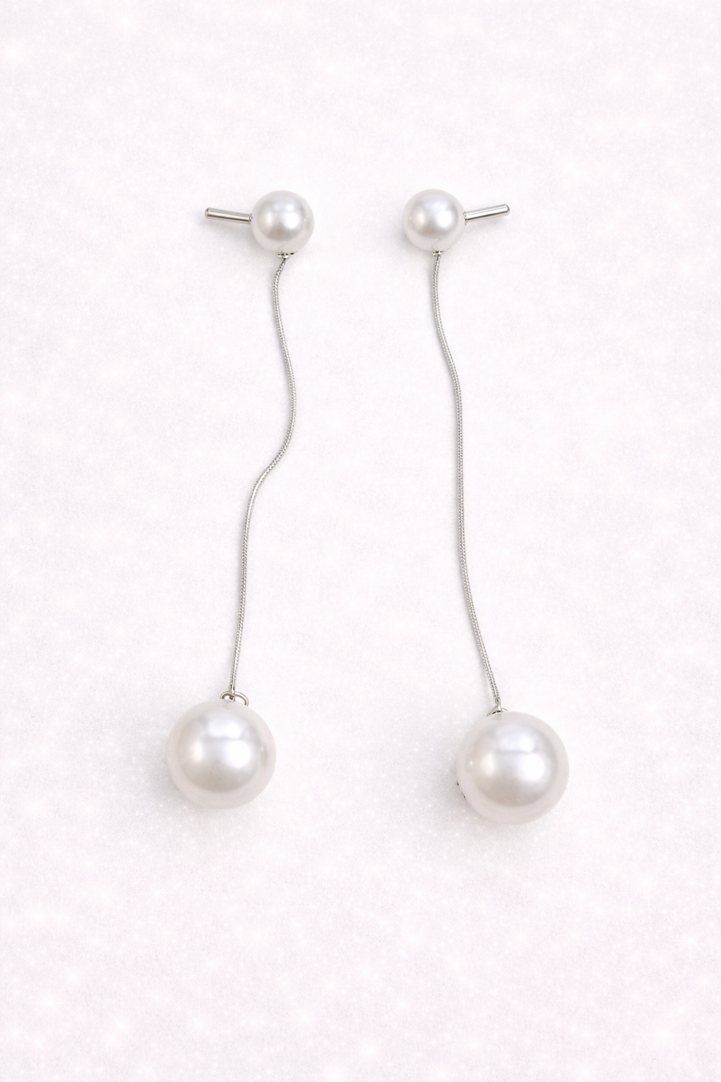 Orecchini Perla Double Wear in Acciaio