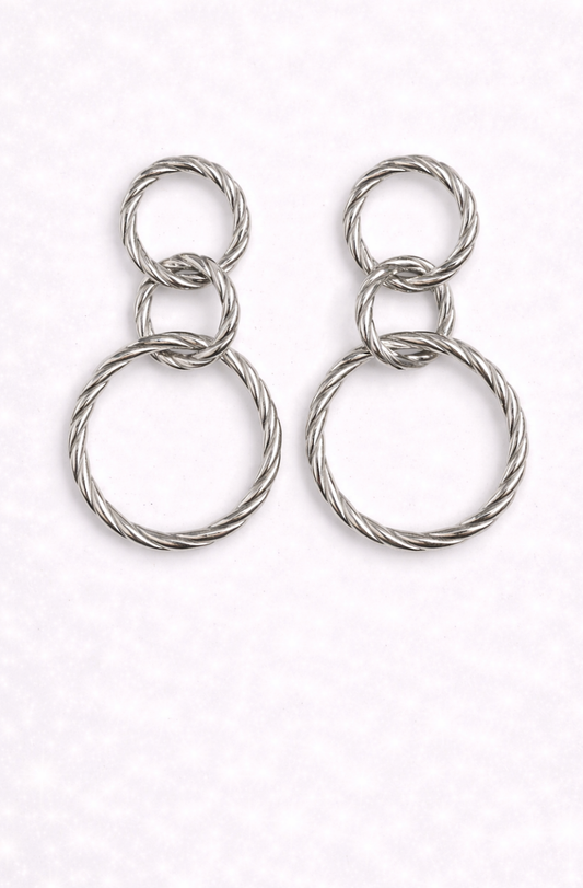 Orecchini a Cerchio Intrecciati